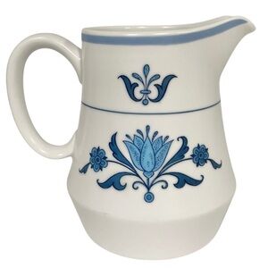 Noritake China Creamer Blue Haven Pattern  Discontinued Piece Farmhouse Kitchen